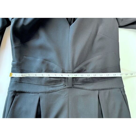 NWT RED Valentino Bow Detail Stretch Crepe Long Sleeve Tuxedo Jumpsuit in Black - Picture 15 of 16